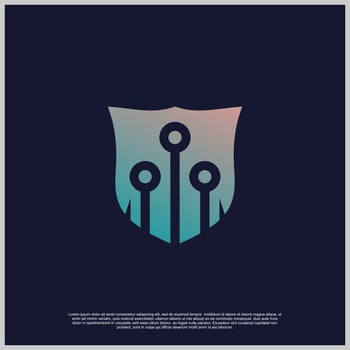 Shiled logo design with unique concept Premium Vector