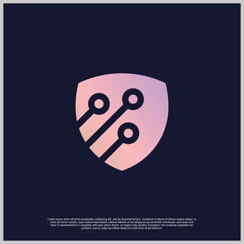 Shiled logo design with unique concept Premium Vector
