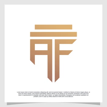 Logo design initial letter with shield for business creative concept Premium Vector