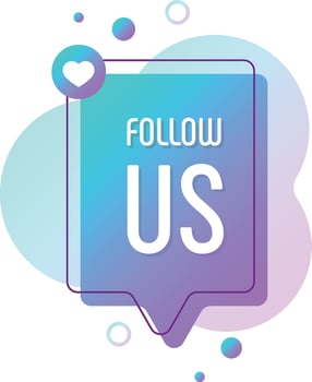 Follow us template banner vector