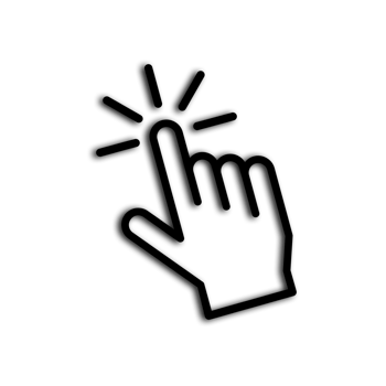 finger hand cursor icon ,click symbol cursor png