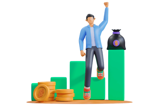 Financial Successful 3d icon png