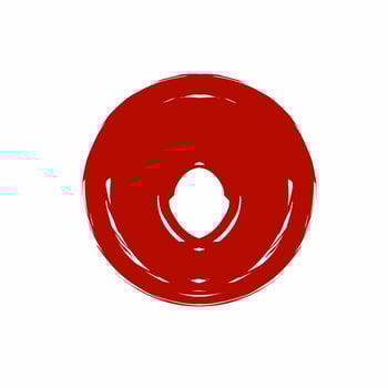 red circle design with hole in the middle vector