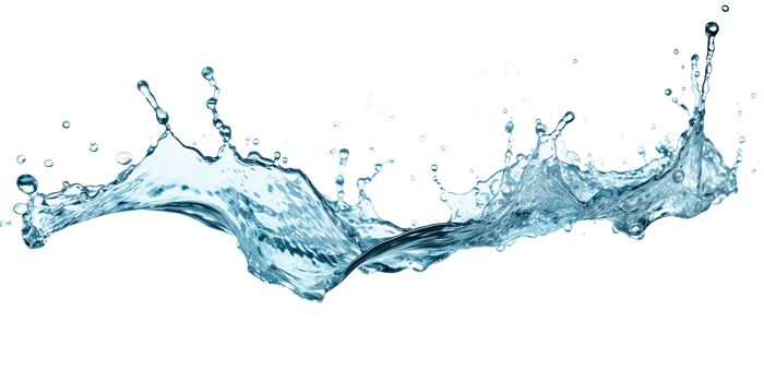 photorealistic image of a water splash. transparent splash of blue water with drops and splashes. png