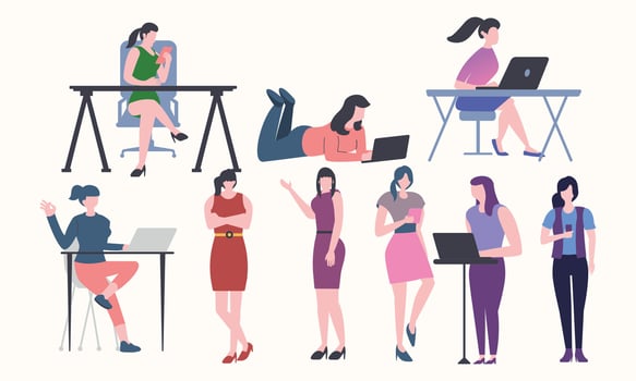 Bussines Woman Activity vector