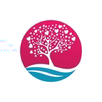family tree logo template vector
