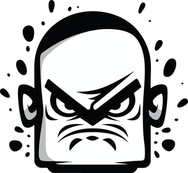 Aggressive Graffiti Emblem Black Vector Icon Angry Spray Can in Black Logo Brilliance