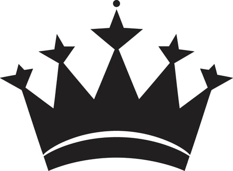 Royal Seal Vector Icon in Black Vector Artistry Unveiled Crown Emblem