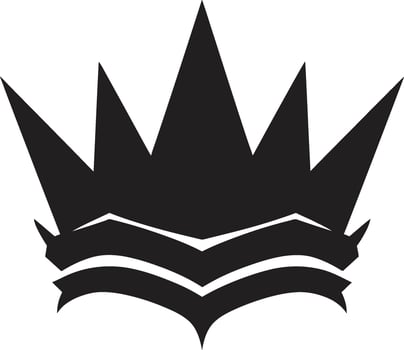 Crown of Distinction Black Logo Design Black and Exquisite Crown Vector Symbol