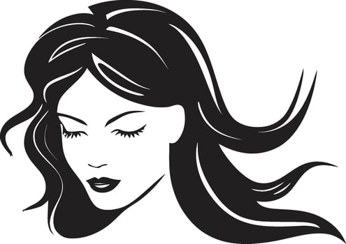 Elegance Personified Logo of a Womans Face Timeless Beauty Female Face in Black Logo vector