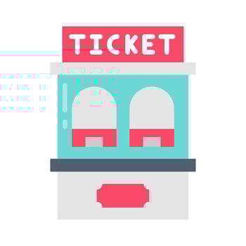 Ticket Booth icon in vector. Illustration vector