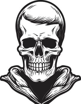 Skeletal Secrets The Cryptic Skull Emblem Eerie Elegance A Sinister Vector Profile