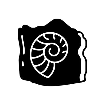 Fossils icon in vector. Illustration vector