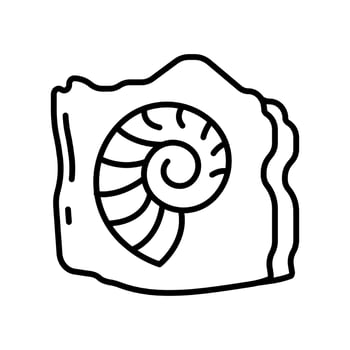 Fossils icon in vector. Illustration vector