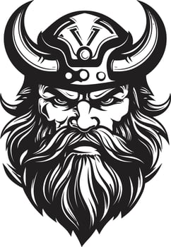 Nordic Sentinel A Black Vector Viking Guardian Ragnaroks Legacy A Viking Logo in Vector