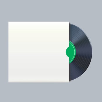 vinyl record in pack vector