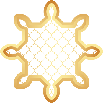 Islamic golden frame shape. Ramadan window with ornament. Oriental decoration design. Arabian traditional element png