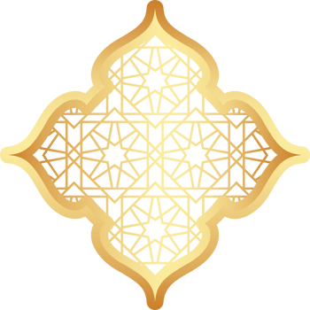 Islamic golden frame shape. Ramadan window with ornament. Oriental decoration design. Arabian traditional element png