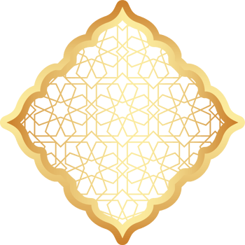Islamic golden frame shape. Ramadan window with ornament. Oriental decoration design. Arabian traditional element png