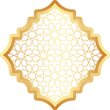 Islamic golden frame shape. Ramadan window with ornament. Oriental decoration design. Arabian traditional element png