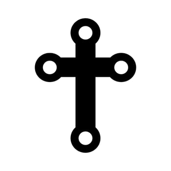 Christian cross vector icon. religion illustration sign. creed symbol. confession logo.