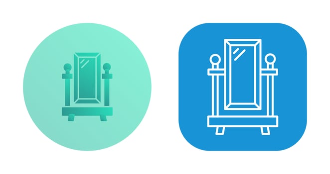 Floor Mirror Vector Icon