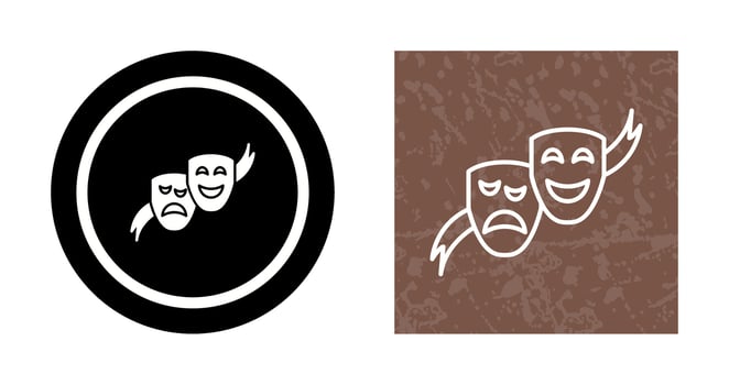 Theater Masks Vector Icon