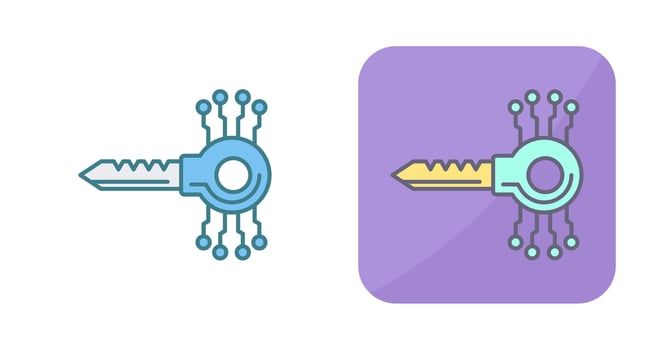 Key Code Vector Icon