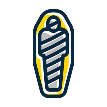 Mummy Vector Thick Line Filled Dark Colors