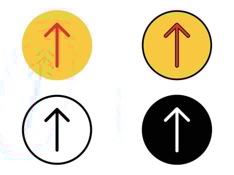 Set of upload collection vector icon