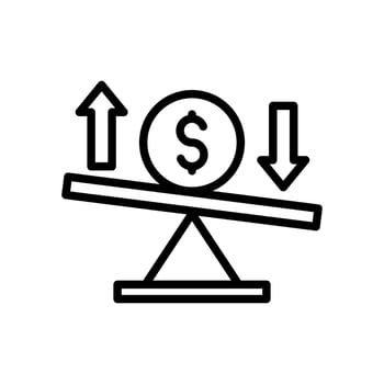Financial Risk icon in vector. Illustration vector