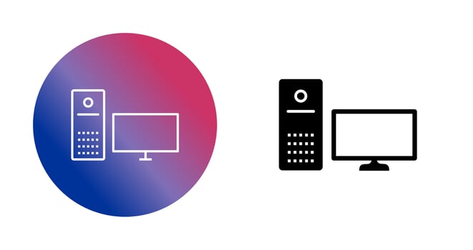 Unique Computer Vector Icon