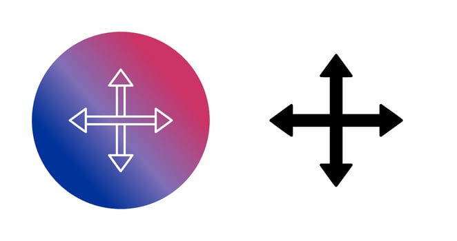 Unique Move Vector Icon