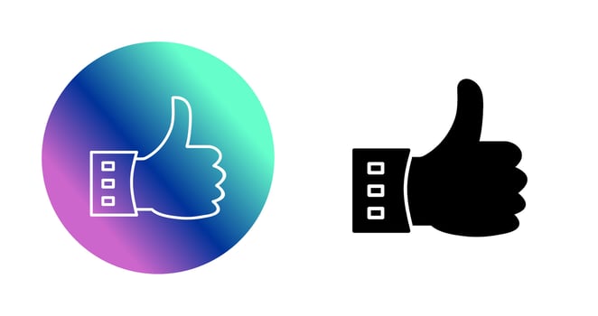 Unique Like Vector Icon