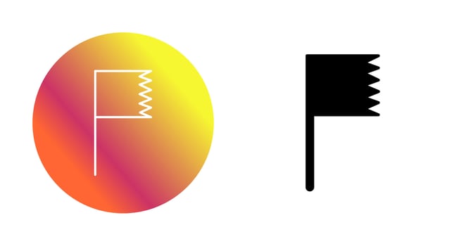 Unique Flag Vector Icon