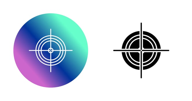Unique Target Vector Icon