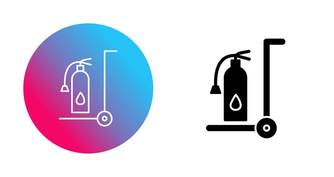 Unique Moveable Extinguisher Vector Icon