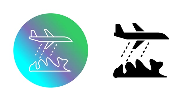Unique Firefighter Plane Vector Icon