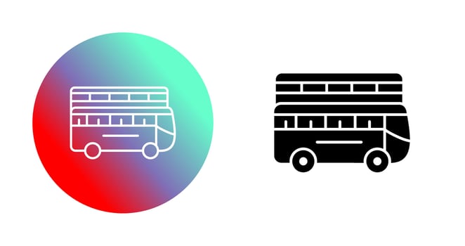 Double Bus Vector Icon