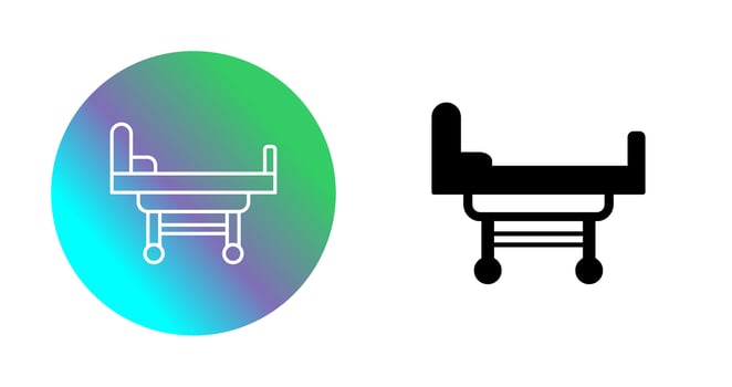 Hospital Bed Vector Icon