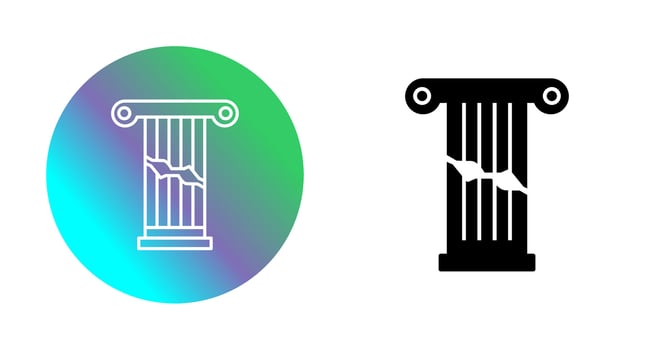 Broken Pillar Vector Icon