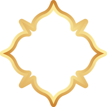 Islamic golden frame shape. Ramadan window with ornament. Oriental decoration design. Arabian traditional element and sign. png