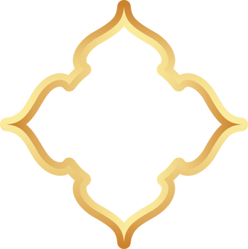 Islamic golden frame shape. Ramadan window with ornament. Oriental decoration design. Arabian traditional element and sign. png