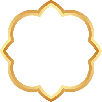 Islamic golden frame shape. Ramadan window with ornament. Oriental decoration design. Arabian traditional element and sign. png