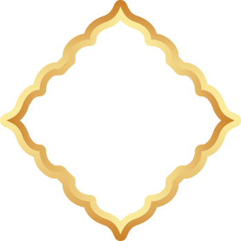 Islamic golden frame shape. Ramadan window with ornament. Oriental decoration design. Arabian traditional element and sign. png