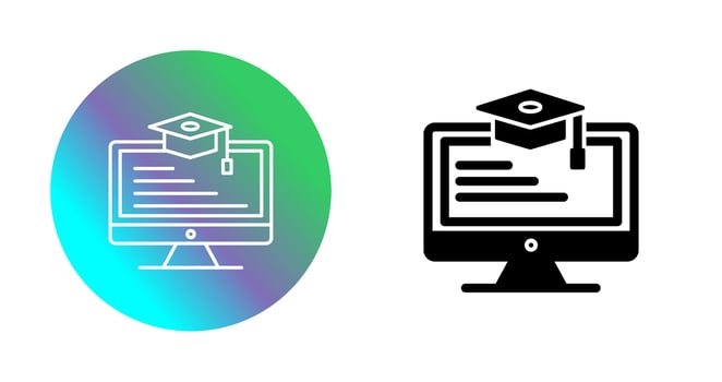 Online Learning Vector Icon