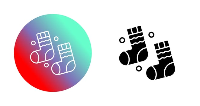 Winter Socks Vector Icon