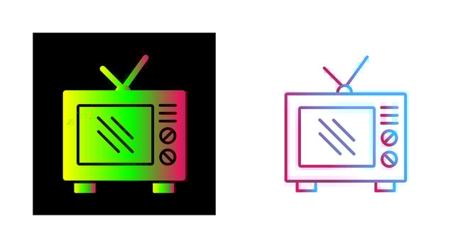Old TV Vector Icon