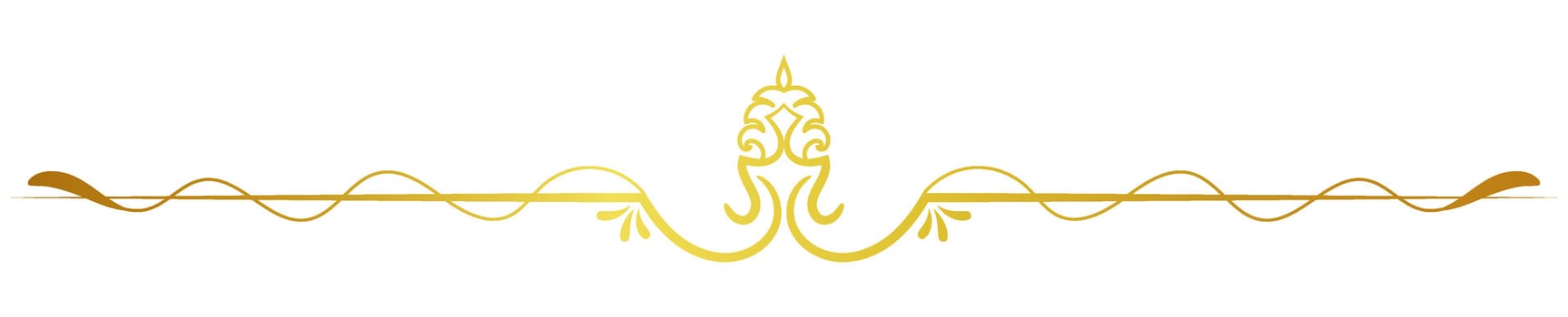 vintage dividing line golden classic simple vector