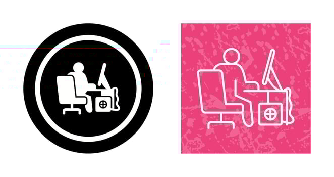 Computer Worker Vector Icon